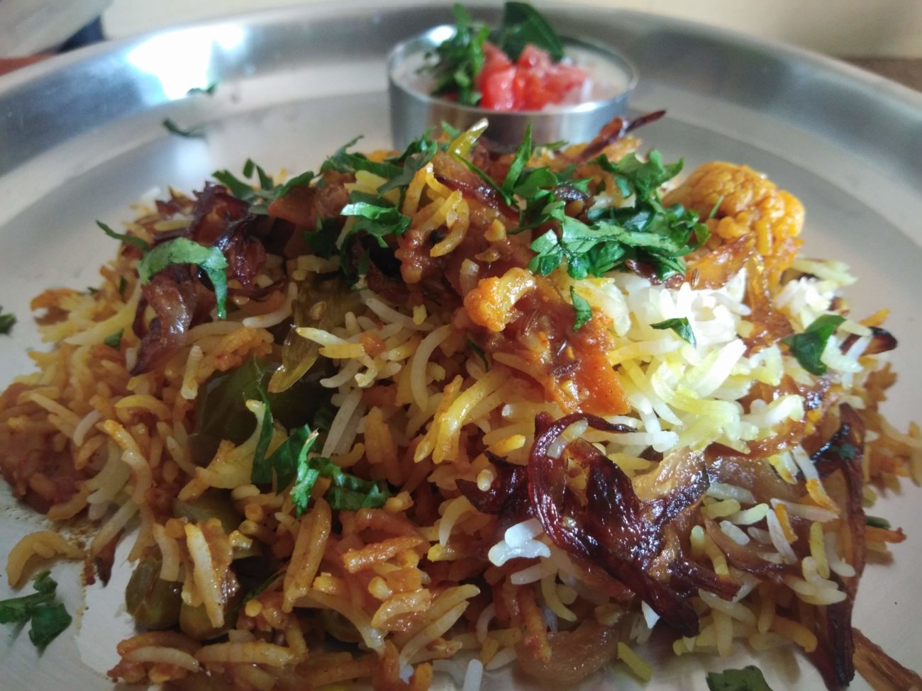 Veg hyderabadi dum biryani