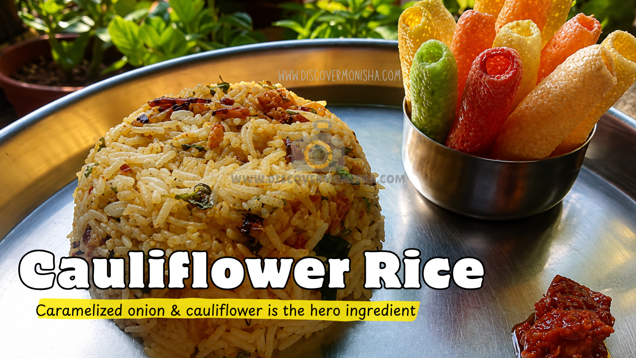 Spiced Cauliflower Fried Rice | Indian Style