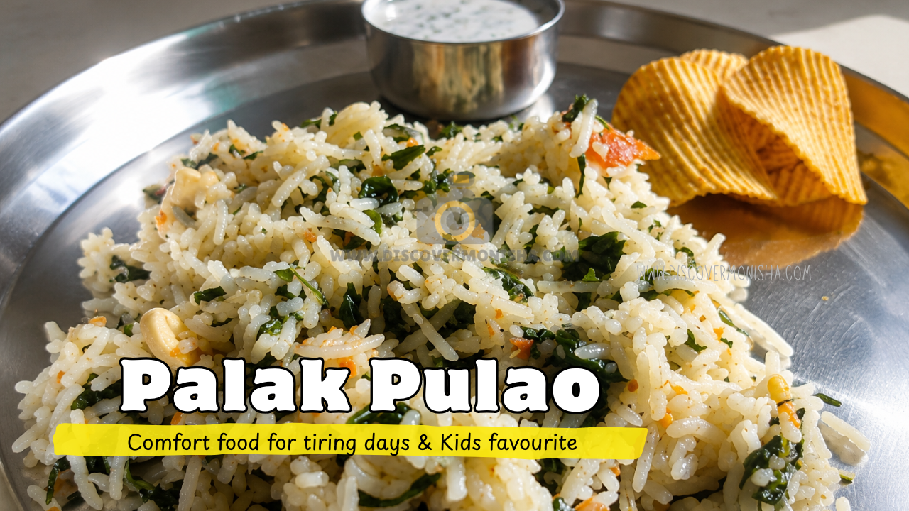 Spinach Pulao Recipe | Easy Indian One-Pot Rice