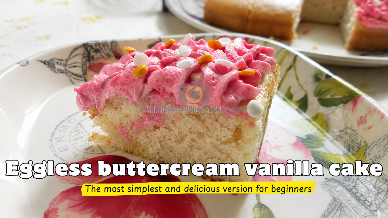 Eggless Butterless Vanilla Cake | Soft & Fluffy