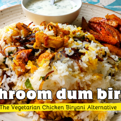 mushroom dum biryani