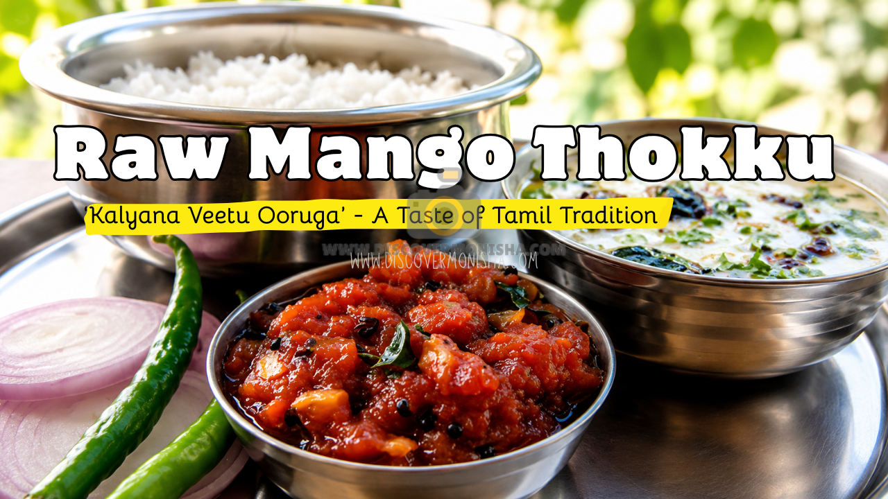 Instant Raw Mango pickle – ‘Mangaai Thokku’