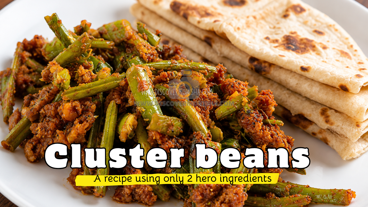 Cluster beans stir fry with Garlic & Peanuts