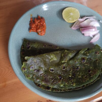 palak paratha