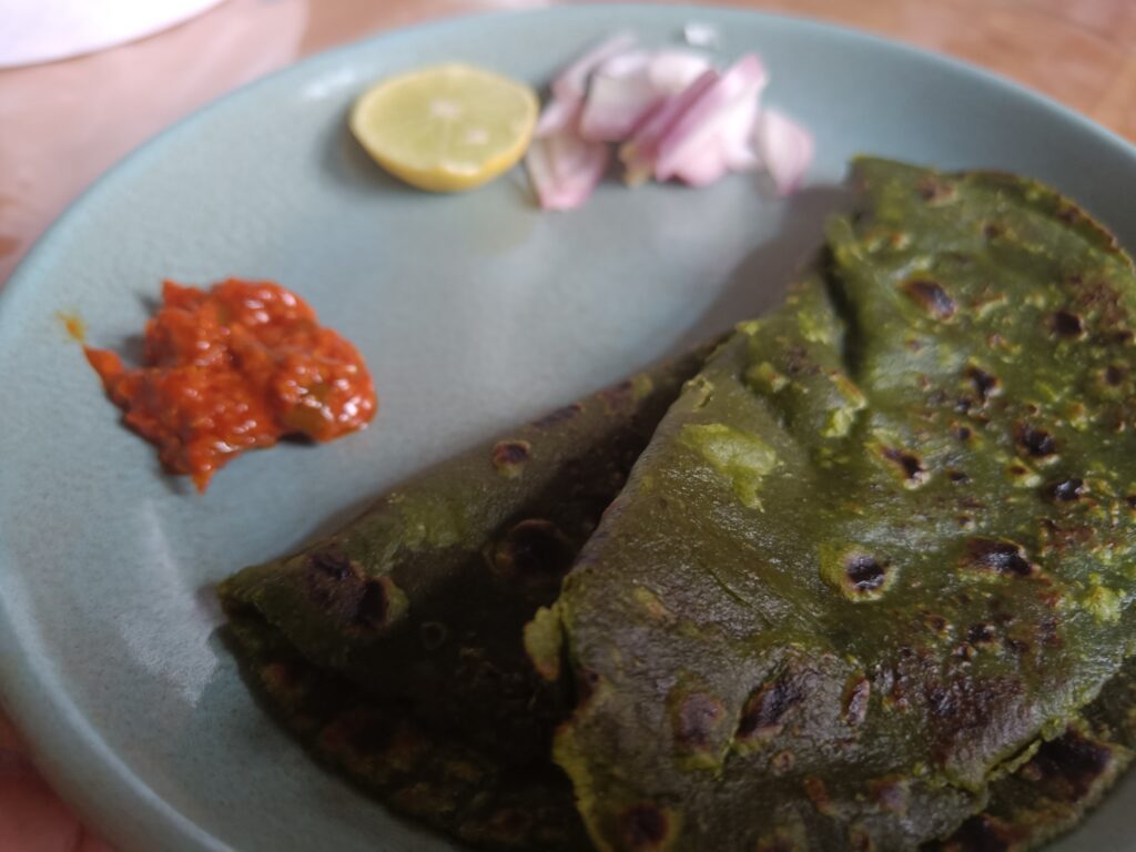 palak paratha