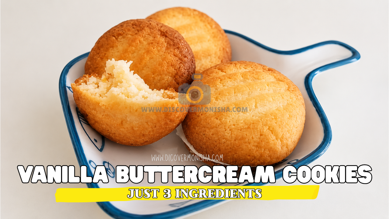 Vanilla Buttercream cookies – just 3 ingredients | homemade