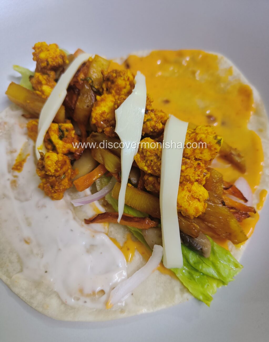 Indian Veg Dinner roll with roasted pineapple | Recipe under 20 mins
